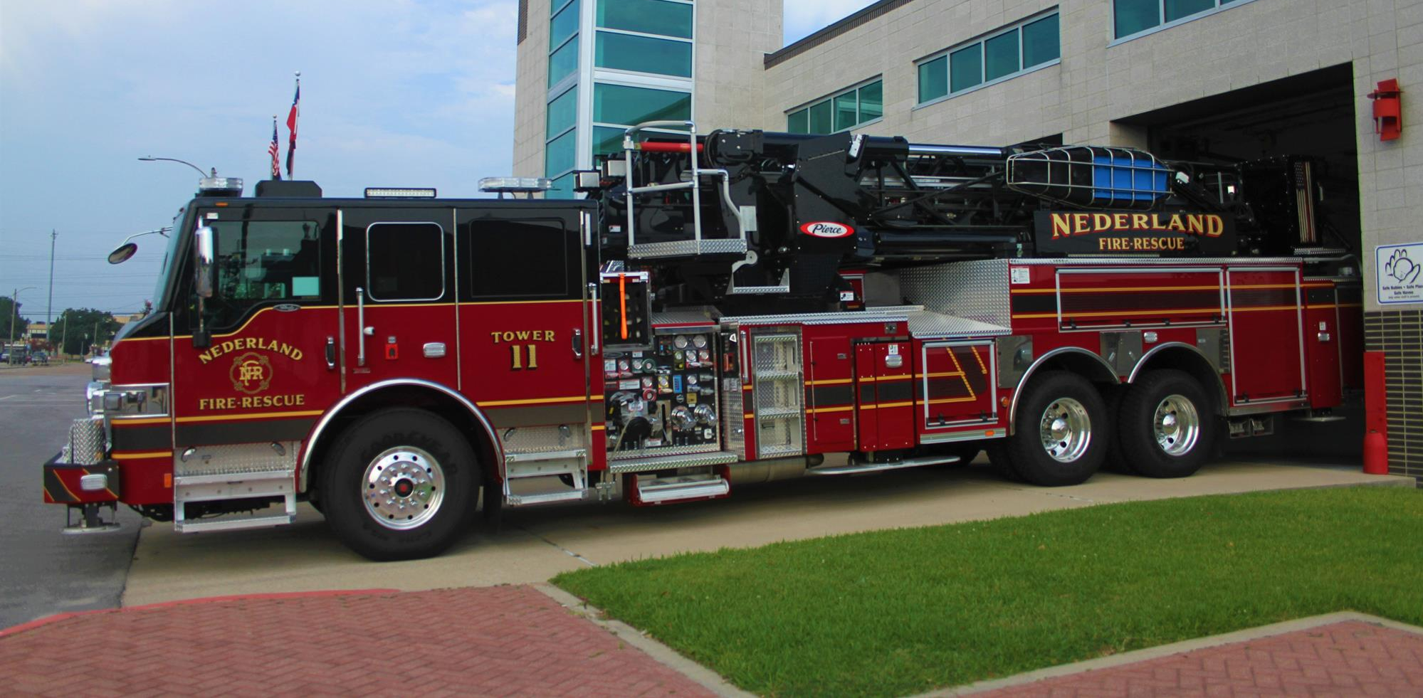 direct side of fire truck adjust